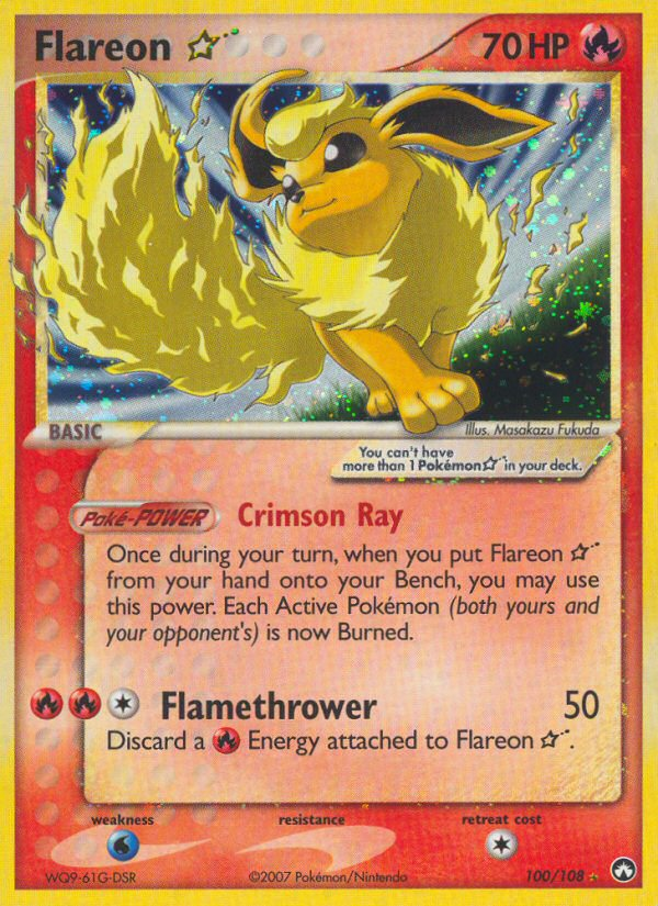 EX Power Keepers star Flareon #100/108